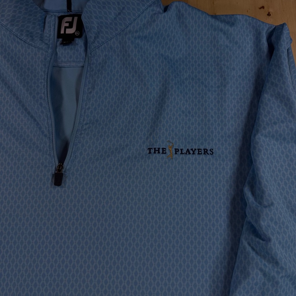 FootJoy The Players Championship Golf Pullover Mens 2XL Blue 1/4 Zip FJ